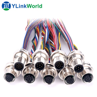 Personnalisé ip67 ip68 connecteur étanche fil m8 2pin 3pin 4pin 5pin 6pin 7pin 8pin 10pin 16pin 24pin pcb panneau capteur connecteur