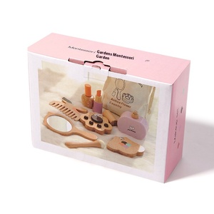 Educazione precoce finta gioco Set per ragazze gioco in legno per bambini gioco casa principessa Kit per il trucco di legno giocattoli per bambini - Product Image 6