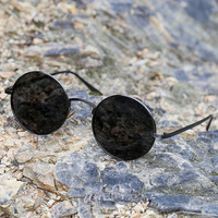 Lunettes de soleil rondes en métal, tendance coréenne, rétro, hip-hop, punk, protection UV400, confortables, pour hommes et femmes, personnalisées