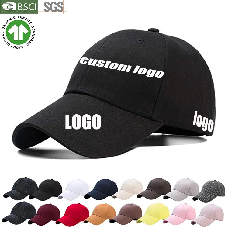 BSCI outdoor women mens low profile metal strap adjustable Blank Plain black custom logo baseball cap
