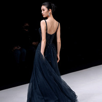 Robe de soirée de la série Starry, haut de gamme, luxe léger, tempérament, nouveau style, réunion annuelle, animatrice, longue robe pour femmes