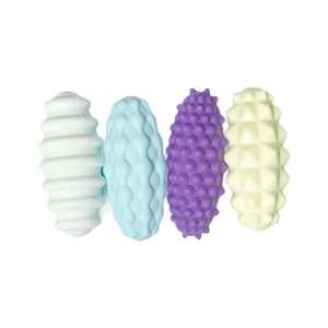 Balles magnétiques sensorielles en silicone Longcheng, 4 pièces, ovales, texturées, jouet de décompression pour enfants - Product Image 3