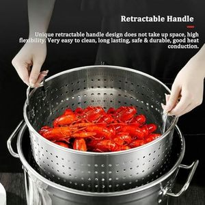 หม้อต้มอาหารทะเลทำจากสแตนเลสหม้อทอดไก่งวงกุ้งล็อบสเตอร์ - Product Image 3