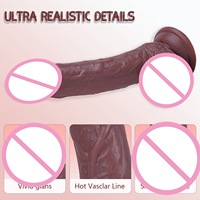 Dildo en silicone liquide réaliste avec prépuce mobile, fonction de pulvérisation d'eau, gros dildo avec ventouse, jouets sexuels pour adultes