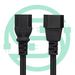 CCA Monitor Power Extension Cord C13 to C14 Power Cable Computer to PDU 10 Amp Power Extension Cord