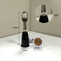 Adaptateur d'extension universel pour douille d'ampoule E27 vers E27, support de lampe flexible et réglable à 180 degrés