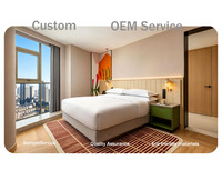 Ensemble de meubles de chambre d'hôtel YaQi, en chêne massif moderne, écologique, facile à assembler, pour usage commercial