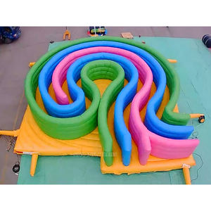 Laberinto de anillo inflable interactivo para niños y adultos, material de lona de PVC resistente de 10x10 metros - Product Image 2