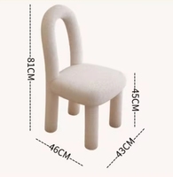 Meubles de maison chambre à coucher Boho coloré polaire coiffeuse salon canapé côté chaise tabourets hôtel Salon maquillage chaises