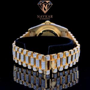 Reloj automático de estilo hip hop con movimiento de cuarzo y diamantes para uso diario en la oficina, reloj de joyería de exportación. - Product Image 2