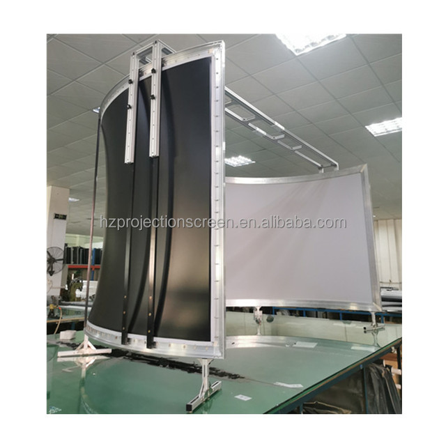 180degree 360degree Customized Door 3D 4k Cinema Flight Simulator Round Projector Screen Theatre Museum Curved Projection Screen