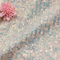 Bon prix RX167 Paillettes de luxe métalliques en aluminium souple Stripe Ready 22 couleurs Tissu brodé à paillettes en filet extensible à 4 voies