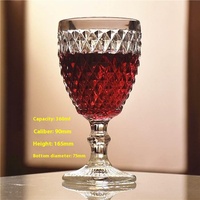 Verre à vin rouge et à champagne de style européen sans plomb, INS populaire, grand gobelet de mariage en diamant