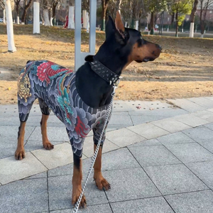 Abbigliamento per Animali Domestici Stile Tatuaggio, Tuta Elasticizzata per <span class=keywords><strong>Cani</strong></span>, Outfit Completo per <span class=keywords><strong>Cani</strong></span> Piccoli e Grandi - Product Image 4