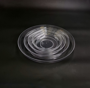 9 "rõ ràng nhựa chiếc đĩa nhà máy nhỏ giọt khay, thấp Pie tấm, đám cưới, đảng, thiết kế món ăn - Product Image 4