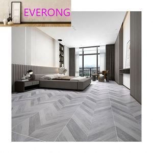 Parqué de porcelana de cerámica, aspecto de textura <span class=keywords><strong>gris</strong></span>, suelo de baño, espiga de pescado, azulejo de madera de Chevron - Product Image 2