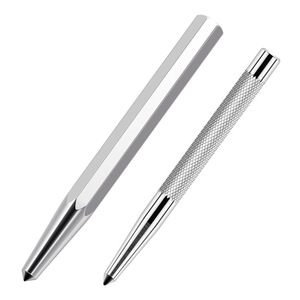 Poinçon de centre Yu Jian 128 mm, pointe argentée noire, outil de qualité industrielle pour la menuiserie - Product Image 1