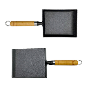 Nhà Máy Giá Rẻ Giá Hình Chữ Nhật Vỉ Nướng Phẳng Đúc Sắt Chảo Với Tay Cầm Dài - Product Image 6