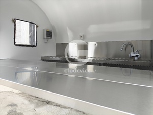 Remolque de Comida Redondo de 2.2M ETODEVICE, Pequeño Restaurante Móvil de Acero Inoxidable - Product Image 6