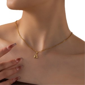 Collier pendentif bulle 26 lettres pour <span class=keywords><strong>femme</strong></span>, accessoires <span class=keywords><strong>de</strong></span> bijoux tendance, ras-<span class=keywords><strong>de</strong></span>-<span class=keywords><strong>cou</strong></span> à la mode - Product Image 5