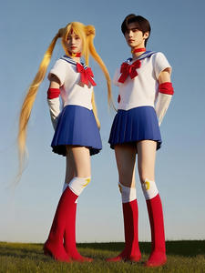 ชุดคอสเพลย์คลาสสิกซึคิโนะ เซเลอร์มูน พร้อมอุปกรณ์เสริมสำหรับเด็กผู้หญิง ชุดแฟนซีฮาโลวีน อนิเมะญี่ปุ่น - Product Image 1