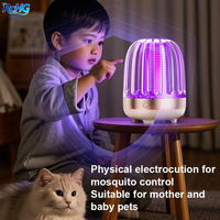 Piège à insectes LED UV anti-moustiques, lampe tue-insectes IP65, lumière bleue écologique à intensité variable, batterie incluse pour le camping