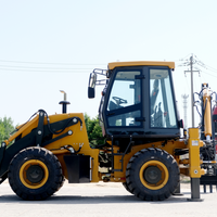 Minipala caricatrice ASV 4x4 con retroescavatore per ristrutturazioni agricole di piccole dimensioni, alimentata a diesel, con cuscinetto del cambio da 1 anno di garanzia, basso costo di trasporto