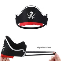 Prix usine nouveauté vente chaude livraison rapide Halloween chapeau de Pirate fait main pour enfants bandeau décorations Portable