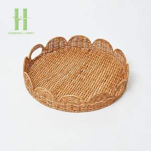 HNH Craft Vietnam Écologique Personnalisé OEM Emballé Rotin Plateau De Service Assiettes Vaisselle Chargeur Choix Chaud En Gros Vietnam - Product Image 6