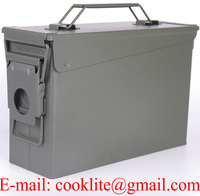 Boîte à munitions Mil-Tec US M19A1 30 Cal Boîte à munitions en acier Boîte à outils en fer