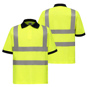 OEM Custom Logo ad alta visibilità riflettente uniforme costruzione di notte di sicurezza per la sicurezza del lavoro di <span class=keywords><strong>Polo</strong></span> abiti da lavoro - Product Image 2