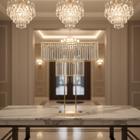 Support de fleurs en acrylique cristallin personnalisé pour hôtel, mariage, table principale, scène, comptoir d'inscription, décorations de chemin en métal JHMJ