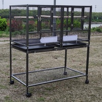Vente en gros de cage d'élevage de perroquets à six grilles en couches armoire monocouche cage à oiseaux perroquet grande maison de cage de vol de luxe