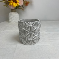 Vase de table cylindrique en béton noir et blanc, style industriel simple nordique, durable, pour plantes succulentes et cactus, pot de fleurs de bureau en ciment