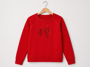 Sudadera Bordada para Mujer, Sudadera Informal de Manga Larga con Cuello Redondo, Sudadera de Moda para Invierno para Damas, Uso Diario - Product Image 2