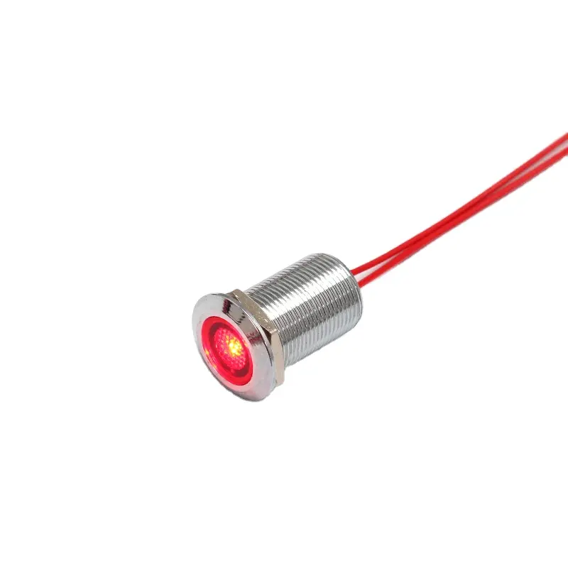 FILN 12mm 16mm LED Metal gösterge ışığı 12v su geçirmez sinyal lambası mavi kırmızı Led patlamaya dayanıklı Pilot gösterge ışığı