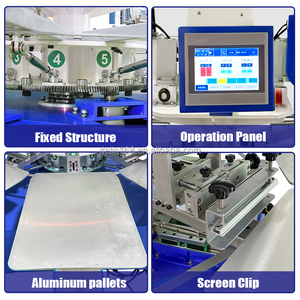 Nouvelle machine d'impression sérigraphique rotative automatique à grande vitesse, 2 couleurs, 8 stations, pour <span class=keywords><strong>t</strong></span>-shirts, sacs non tissés, vêtements - Product Image 5