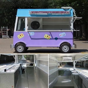 Camion de restauration rapide mobile d'<span class=keywords><strong>occasion</strong></span> avec remorque à glace, construction en acier inoxydable, capacité personnalisable, montage facile et utilisation en extérieur - Product Image 4