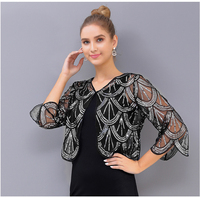 Châles d'écharpe brodés de paillettes de maille exquise à la mode pour l'accessoire de robe de soirée de femmes