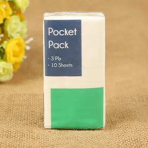 Wholesale 100% Virgin Wood Pulp Mini Pack Pocket Tissue Easy To Carry Pocket Tissue Paper Wrapping