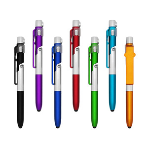 Multifuncional 4-em-1 Caneta Luz Dobrável <span class=keywords><strong>LED</strong></span> Luz Capacitiva Telefone Esferográfica Stand de Plástico Sports <span class=keywords><strong>Pen</strong></span> Body 1.0mm Novo Brinquedo - Product Image 4