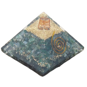 Wholesale Natural Moss Agate <b>Orgone</b> Pyramid <b>Crystal</b> Gemstone Feng Shui Spiritual Home Decor - Product Image 2