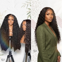 Perruques de cheveux humains vierges indiens, cuticules alignées, 32-34 pouces, Loose Deep Body Wave, HD Transparent, sans colle, pour femmes noires