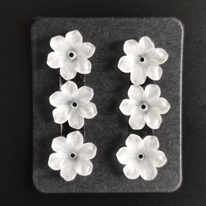 F16 12mm 14mm Flor de cuarzo esmerilado de seis pétalos hecha a mano - Product Image 3