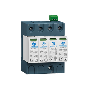 Cho CE CB chứng nhận 4P 230V/275V/320V/400V bảo vệ tăng AC SPD T1 + T2 hệ thống 3 giai đoạn TT TN-S năng lượng mặt trời hệ thống sét - Product Image 1