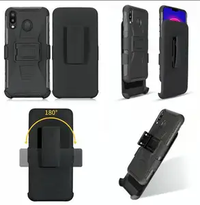 夹子皮带皮套重型护甲案例为 IPhone X XS XR 8 7 PLUS 6S SE 5 5S 11 Pro Max Kickstand 混合皮肤封面