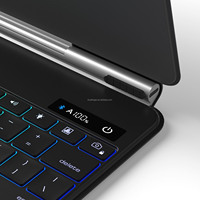 Tablet Keyboard Magic Arab untuk iPad Pro 12.9, generasi ke-6 2022/ke-5 2021/4/ke-3 dengan Keyboard Trackpad Folio