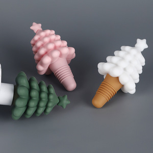 Bouchons de bouteille en silicone pour arbre de Noël, anti-fuite, pour la conservation du vin, multicolores - Product Image 2