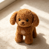 Peluche chien bouclé douce en coton PP, jouet en coton polyester, personnalisable OEM, vente en gros, cadeau promotionnel, approvisionnement en vrac pour les fêtes d'enfants