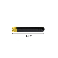 Antena Eksternal Pendek RP-SMA 2.4GHz, Model Monopole Stubby, Sudut Kanan/Lurus
